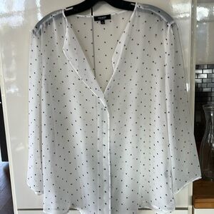 Pull over open neck blouse